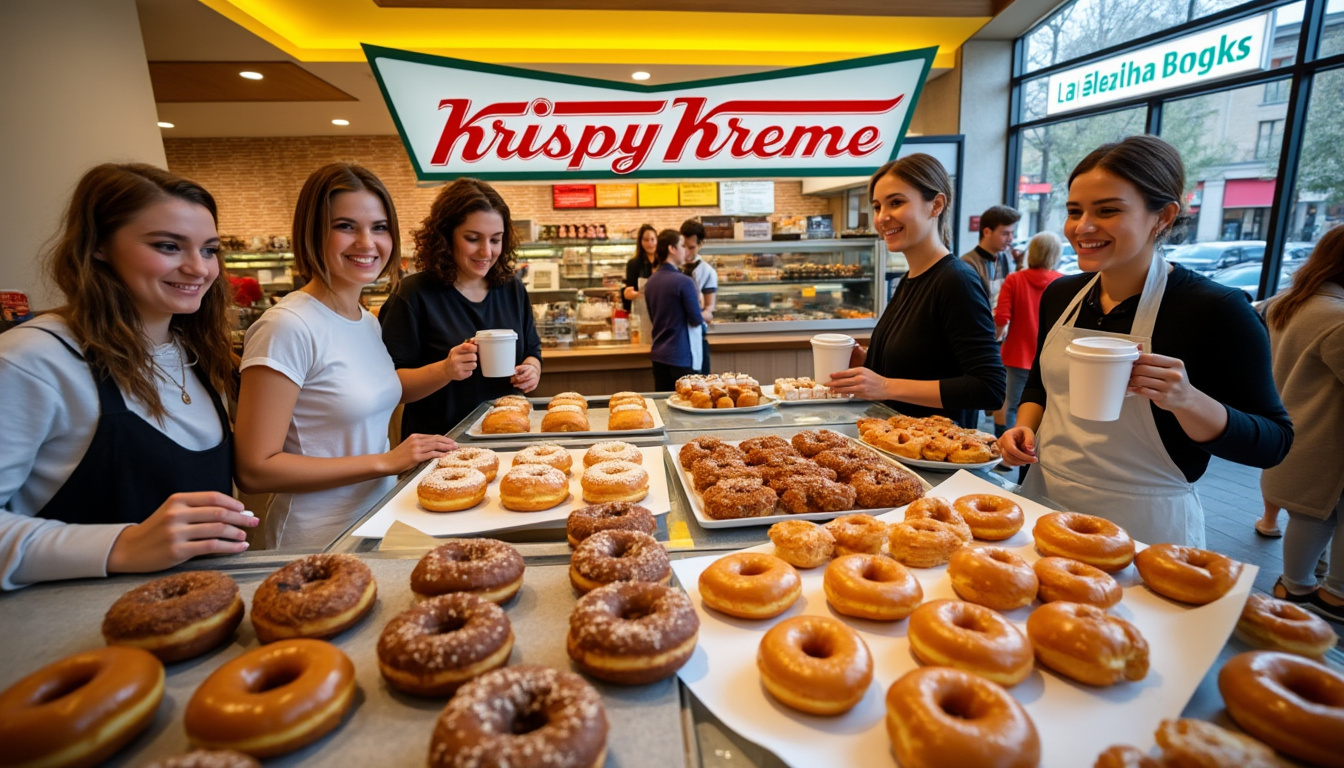 Krispy Kreme : l'arrivée des célÚbres donuts américains en France 1 découvrez l'arrivée tant attendue des célÚbres donuts américains krispy kreme en france, pour une expérience gourmande unique et délicieuse.