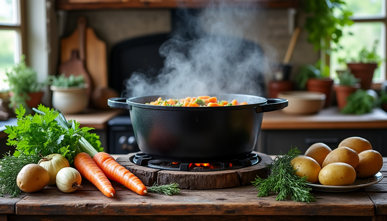 découvrez la recette authentique de la potée auvergnate, un plat traditionnel réconfortant qui éveillera vos papilles et réchauffera vos soirées d'hiver.