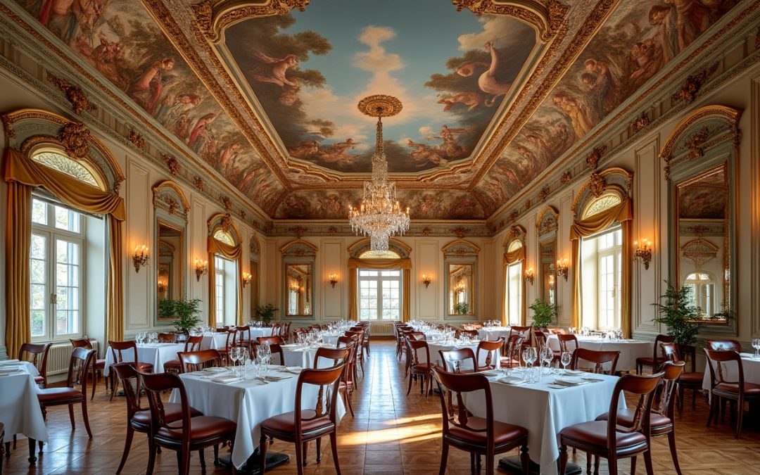 découvrez les plus beaux salons de restaurant ornés de plafonds peints d'époque, alliant histoire et élégance pour une expérience culinaire unique.