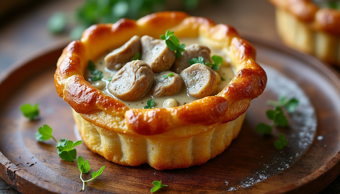 Recette revisitée du vol-au-vent aux morilles et ris de veau 1 découvrez une recette revisitée et raffinée de vol-au-vent aux morilles et ris de veau, alliant saveurs délicates et tradition culinaire pour un plat gourmand et élégant.
